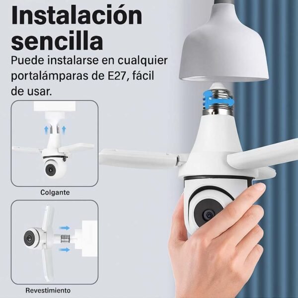 lampara camara con luz led