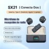 microfono corbatero inalámbrico dual sx21