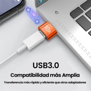 Adaptador de carga rápida Usb C a Usb A 10A