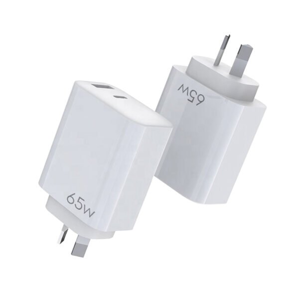 cagador 65w carga rápida 2 puertos usb