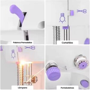 Máquina de Coser Portátil con Pedal OM