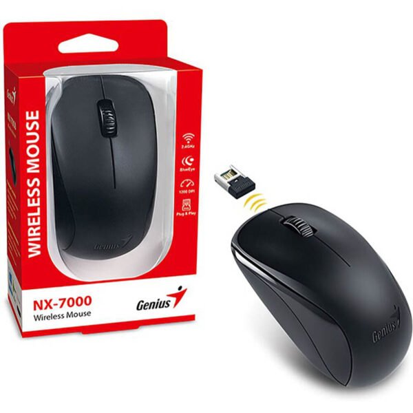 mouse wireless negro óptico silencioso