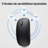 mouse recargable optico chato bluetooth y wifi