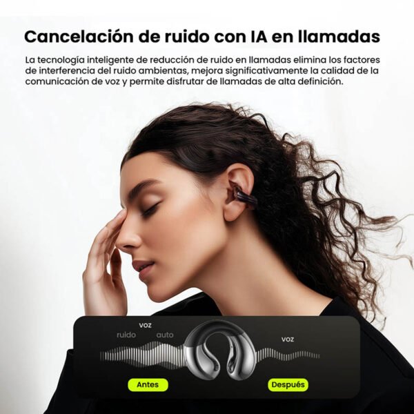 auricular clip moderno bluetooth open ear