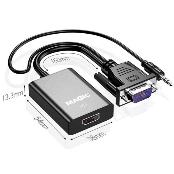 adaptador hdmi vga con audio