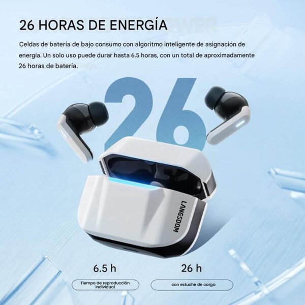 auricular larga duración de batería langsdom zeta tg16