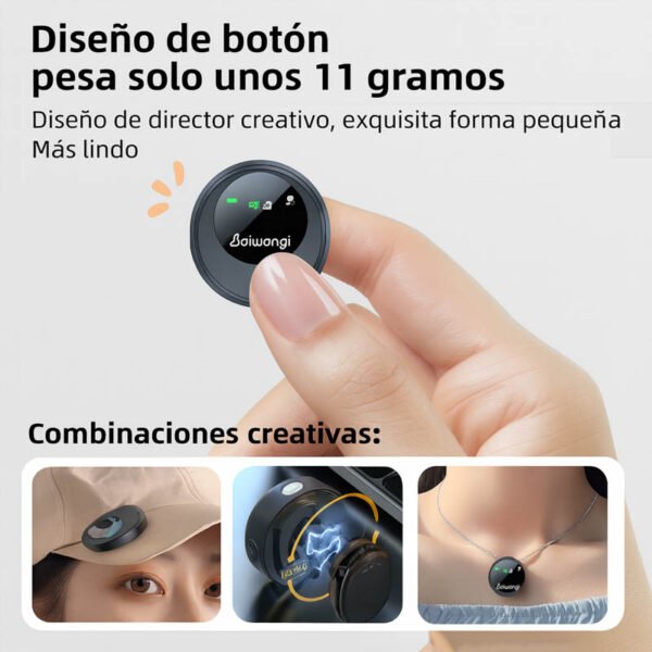 micrófono redondo con prensa magnetica