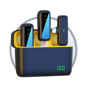 Micrófono corbatero inalámbrico SX6 con estuche de carga