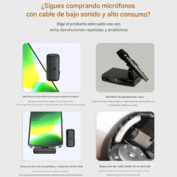 micrófono corbatero J13 inalámbrico