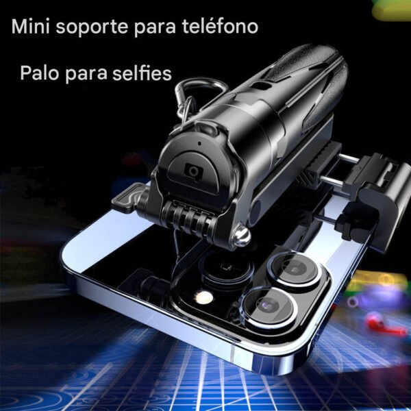 selfie stick con control remoto portatil