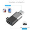 adaptador para micrófono lightning a usb c