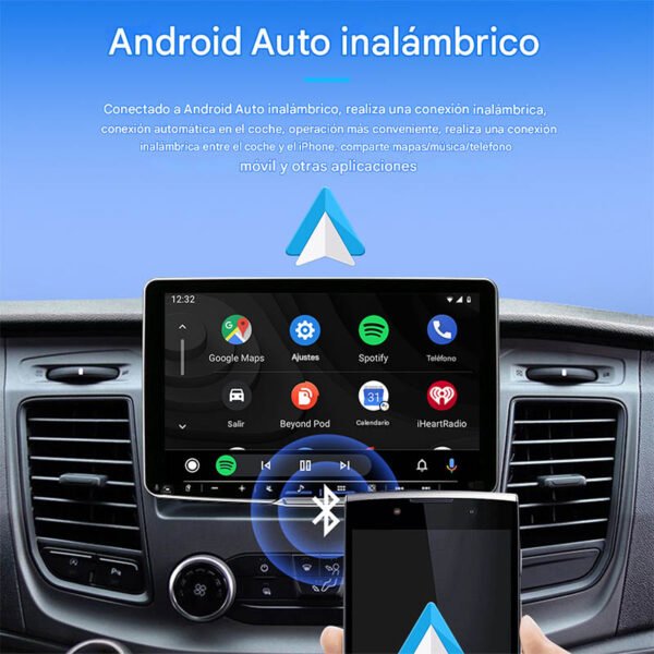 adaptador inalambrico para apple car play auto