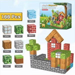 bloques magnético construcción casa minecraft