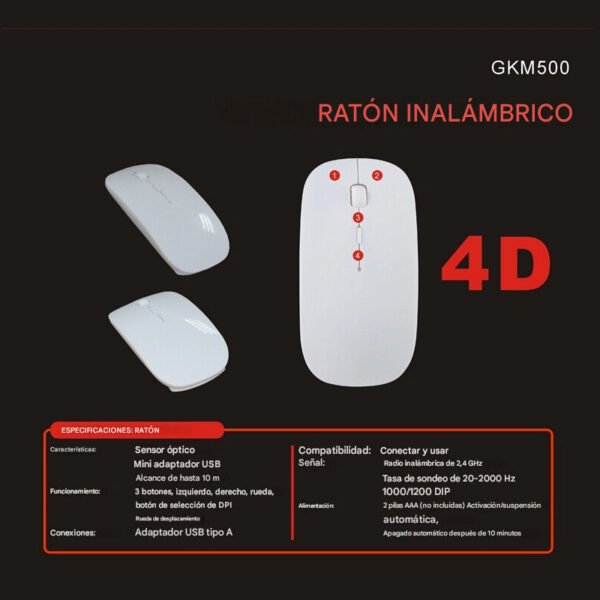 mouse y teclado inalámbrico para pc