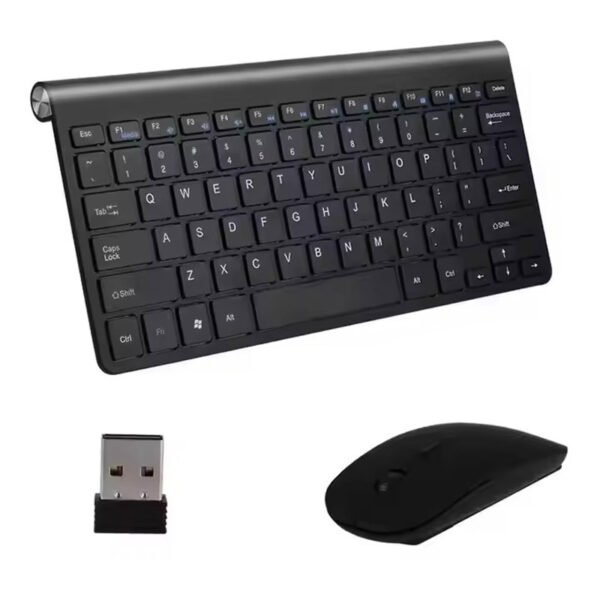 teclado y mouse inalámbrico para pc negro