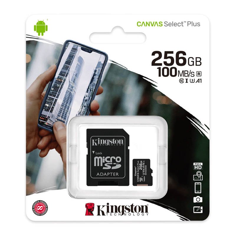microsd kingston canvas select plus 256gb
