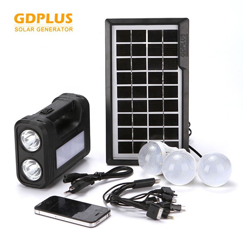 sistema solar gdplus con 3 lámparas