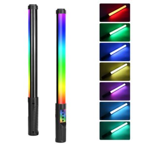 Baliza RGB Portátil LED con Trípode, Efectos Especiales y Batería Recargable USB-C