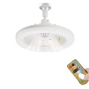 Lámpara LED Redonda 30W con Mini Ventilador Integrado y Control Remoto