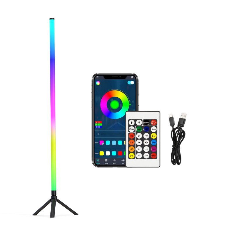 lampara rgb económica de pie esquinera