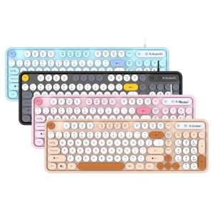 Teclado de Membrana Minimalista K-Snake K2 78 Teclas USB Estilo Retro