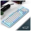Teclado Ksnake retro Celeste Membrana Usb