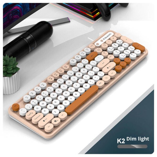 Teclado retro ksnake membrana color salmon