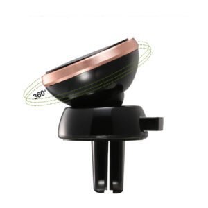 Soporte Celular Magnético Redondo para Rejilla de Auto con Rotación 360°