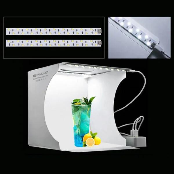 caja foto producto doble luz