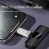 adaptador usb c a lightining con carga y micrófono