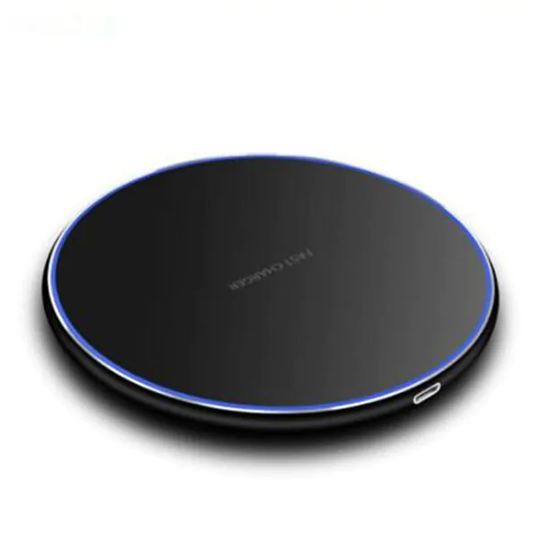 cargador inalámbrico fino negro