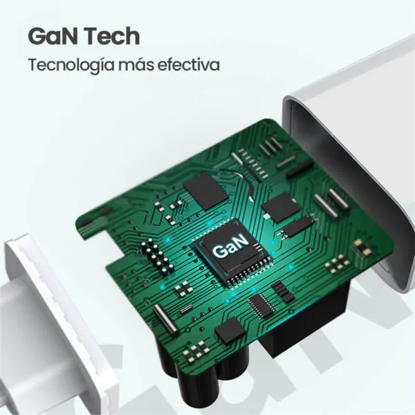 cargador inteligente carga rápida 65w