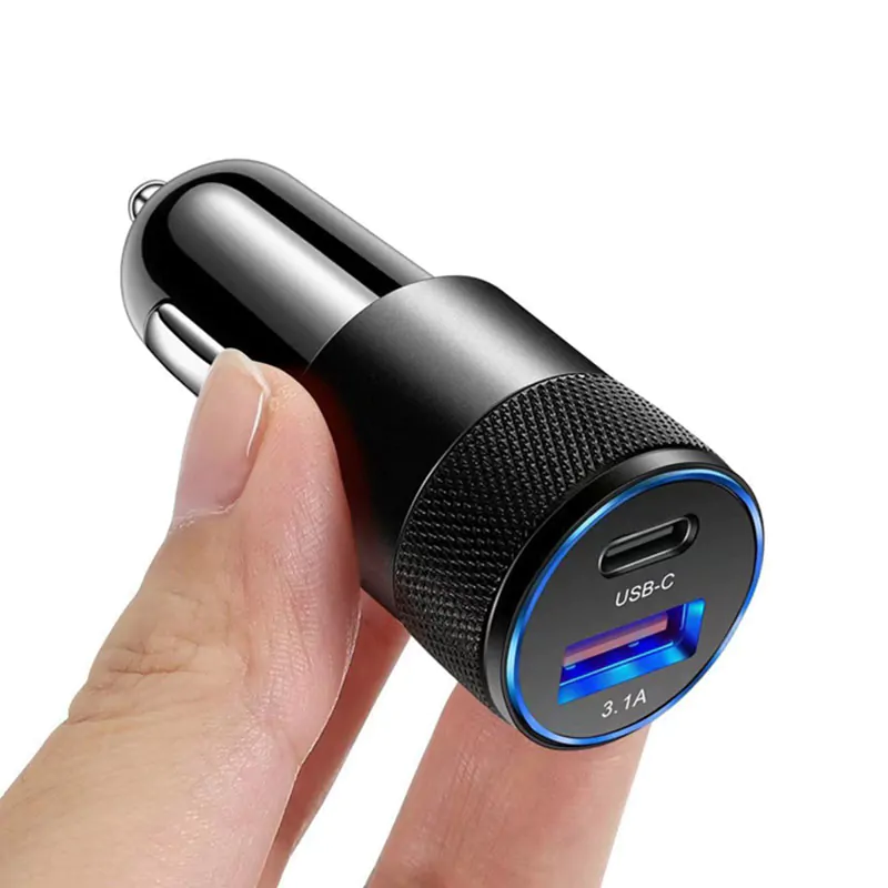 cargador de celular para auto doble puerto usb