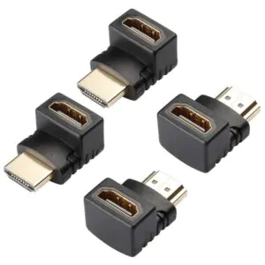 Adaptador HDMI en L Angular 90° Macho a Hembra Chapado en Oro