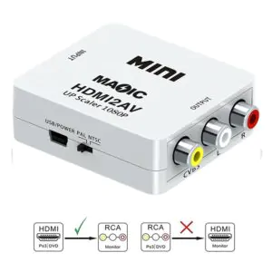 HDMI a AV RCA Convertidor de Audio y Vídeo 1080P