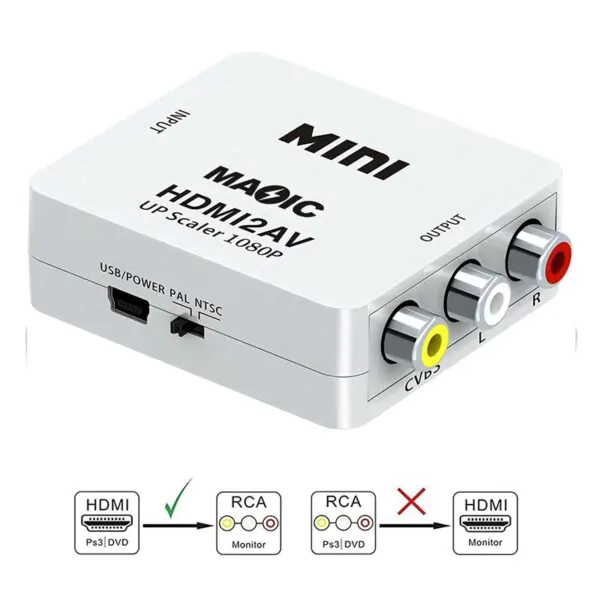 convertidor hdmi a AV 1080p