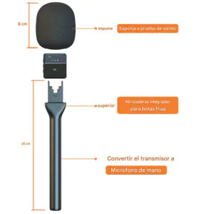 Stick de Micrófono Lavalier para Entrevistas