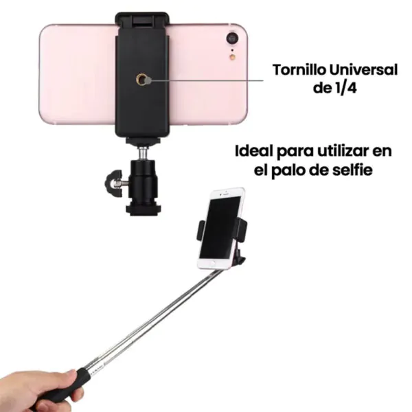 soporte universal para celular y palo de selfie