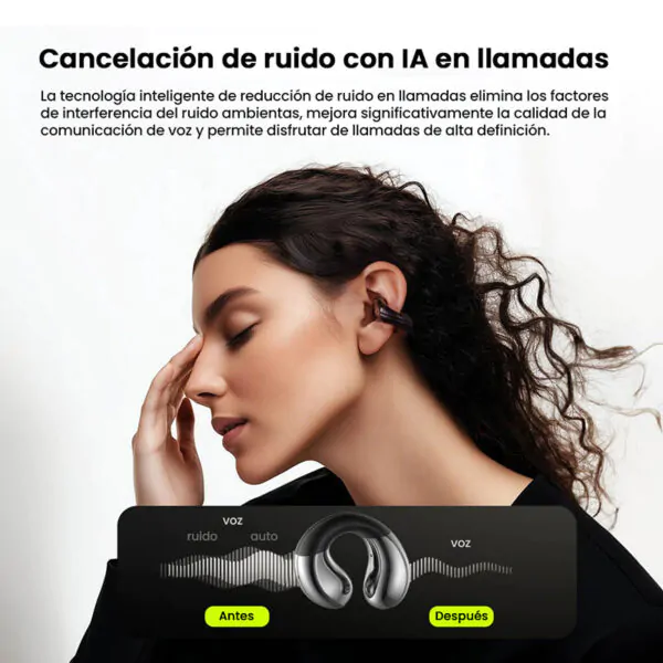 auricular clip moderno bluetooth open ear