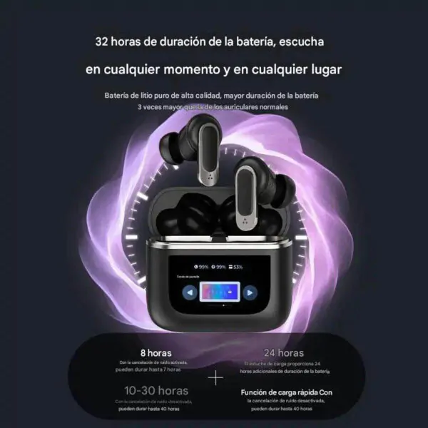 auricular langsdom v8 inalámbrico con pantalla