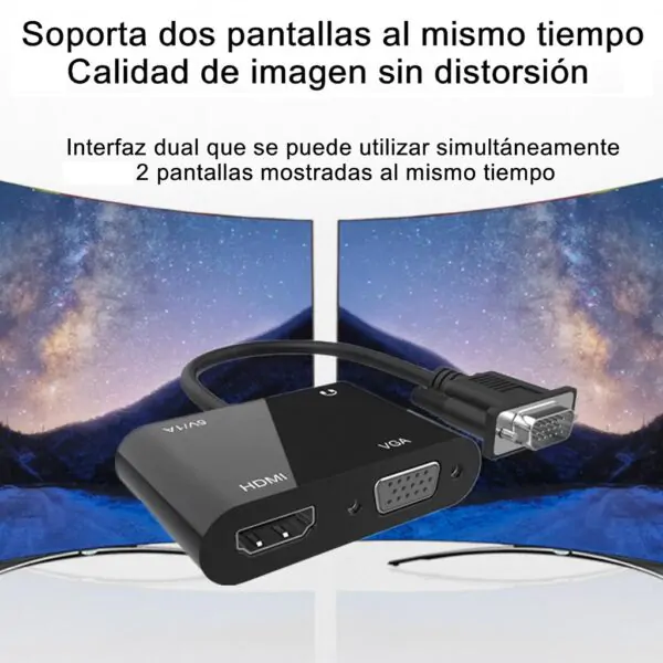adaptador vga a hdmi con audio externo