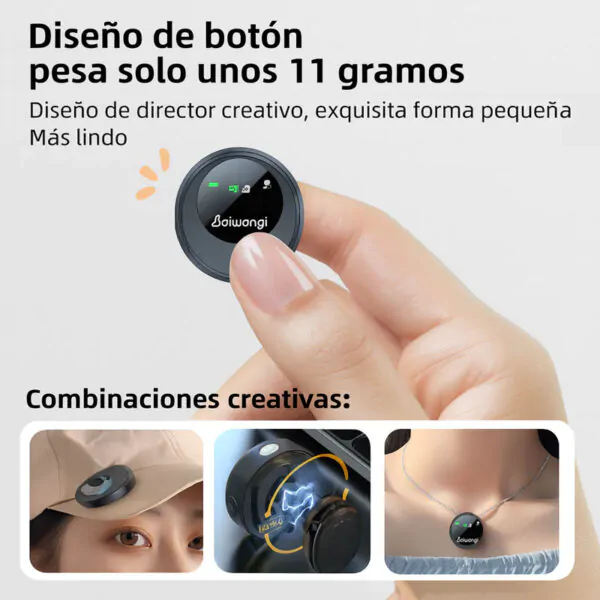 micrófono redondo con prensa magnetica