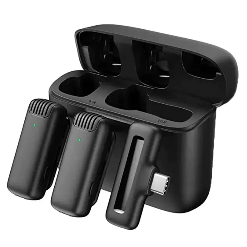 micrófono corbatero inlámbrico con estuche carga J13