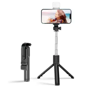 Selfie Stick y Soporte con Trípodes y doble luz JC11