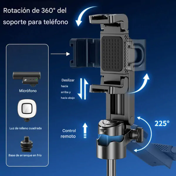 palo de selife multifuncional para celular