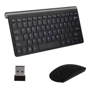 Kit Teclado y Mouse Inalámbrico Súper Fino con Pilas