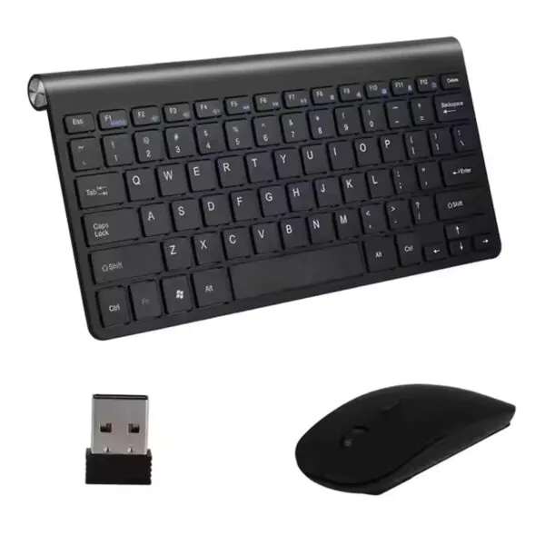 teclado y mouse inalámbrico para pc negro