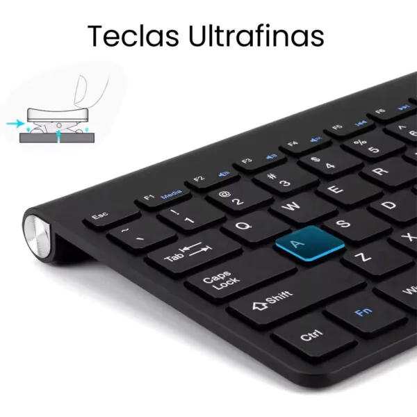 mouse y teclado teclas finas para pc
