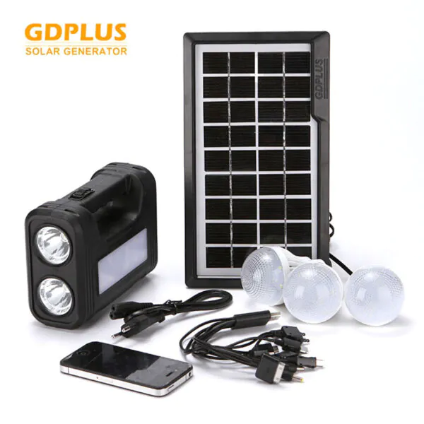 sistema solar gdplus con 3 lámparas