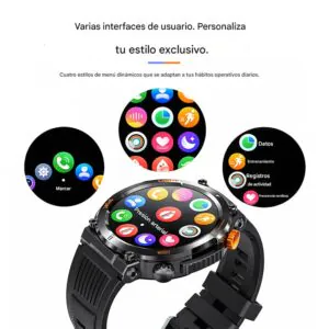 Smartwatch Deportivo HT17 con Brújula, Linterna LED IP67